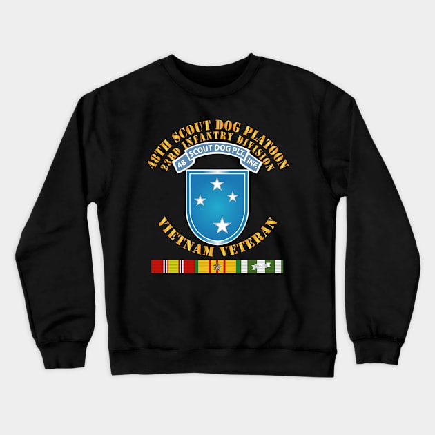 48th Inf Scout Dog Plt Tab w 23rd ID SSI w VN SVC Crewneck Sweatshirt by twix123844